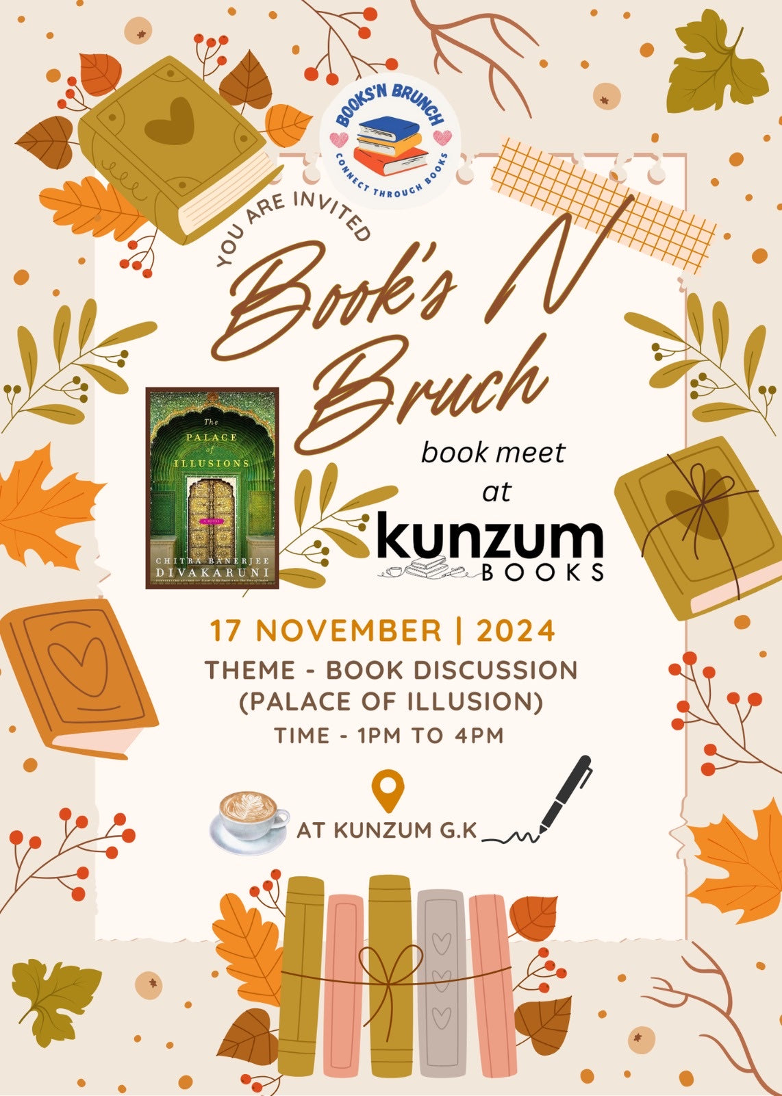 Books & Brunch at Kunzum Bookstore