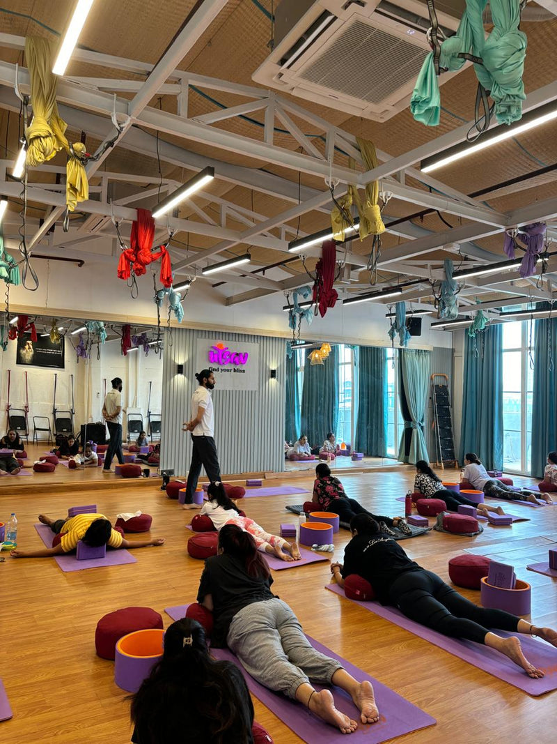 People performing Yoga Asana at Utsav Yoga Gurgaon