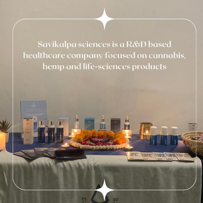 Display for Savikalpa Sciences, a research and development company specializing in life-sciences featuring the product lineup