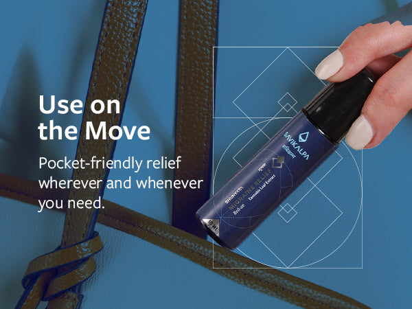 Pocket-friendly migraine relief roll-on for use on the move