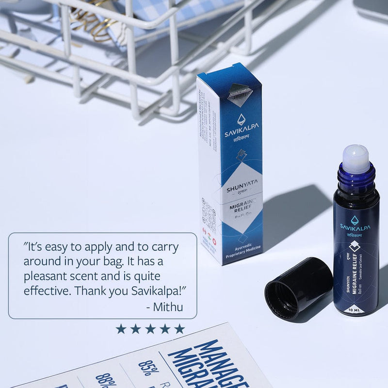 Shunyata Migraine Relief Roll-On with customer review: Pleasant scent and effective migraine relief