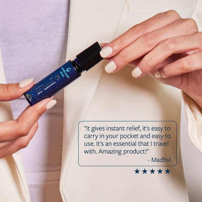 Shunyata Migraine Relief Roll-On with customer review: Easy to carry and provides instant relief